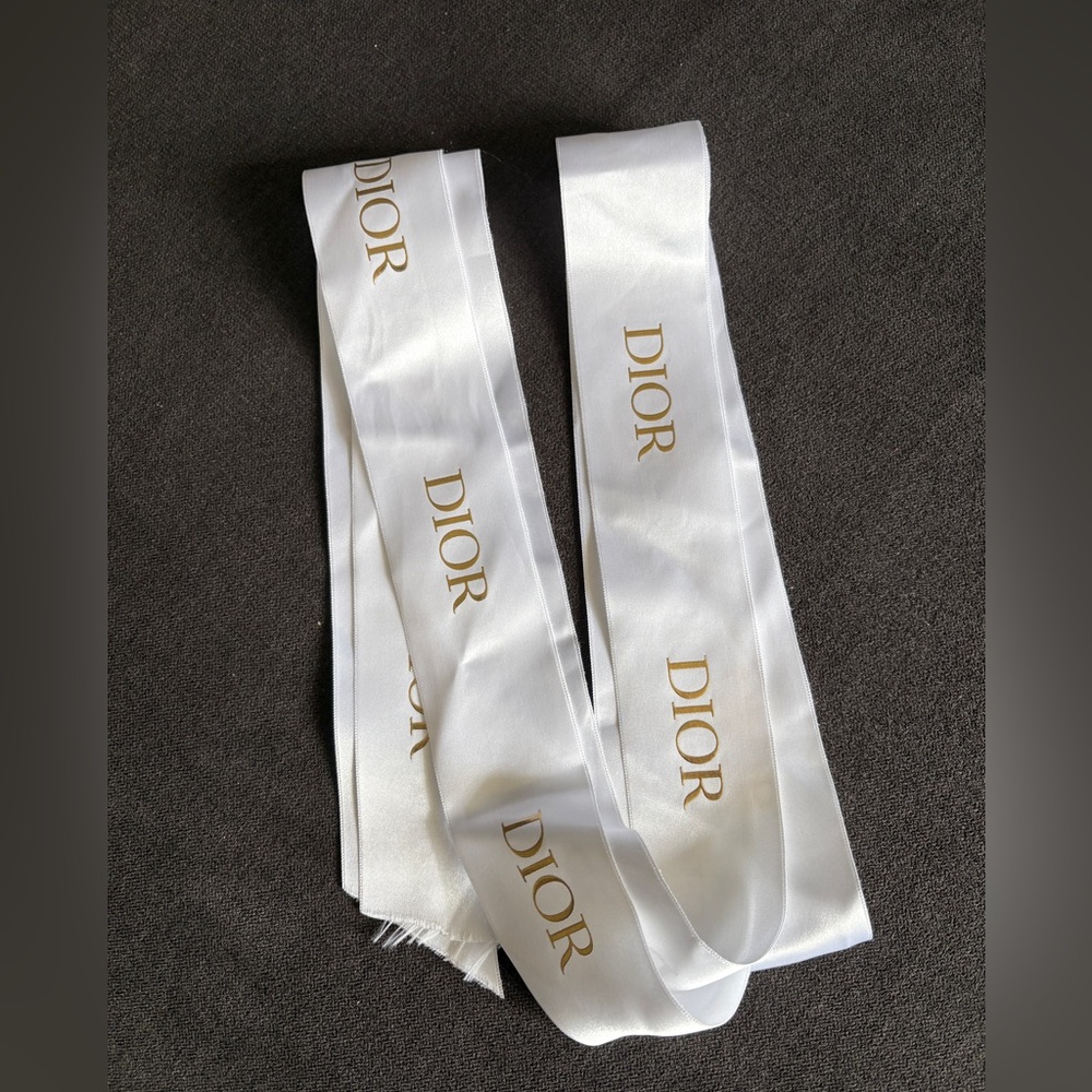 Christian Dior White Gift Ribbon ~ 100 inches length